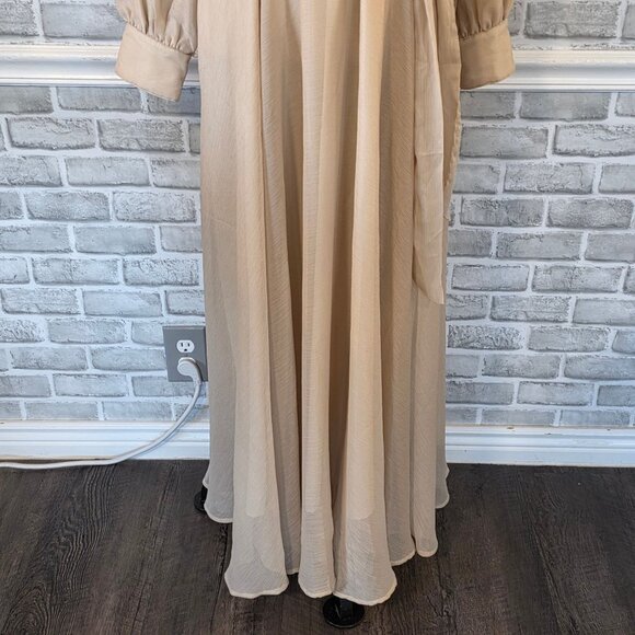 Ivy City Abbie Chiffon Maxi Dress Champagne Chiffon Elegant Party Wedding - Picture 10 of 11